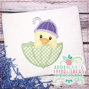 2019 Duck in Umbrella Applique Design