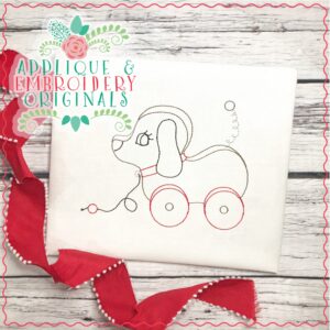 2030 Puppy Pull Toy Embroidery Design