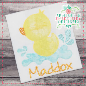 2031 Splashing Duck Applique Design