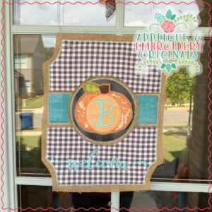 2063 Pumpkin Monogram Interchangeable Tab Design