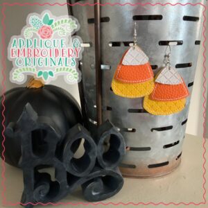 2074 Candy Corn Layered Earrings In-The-Hoop Design