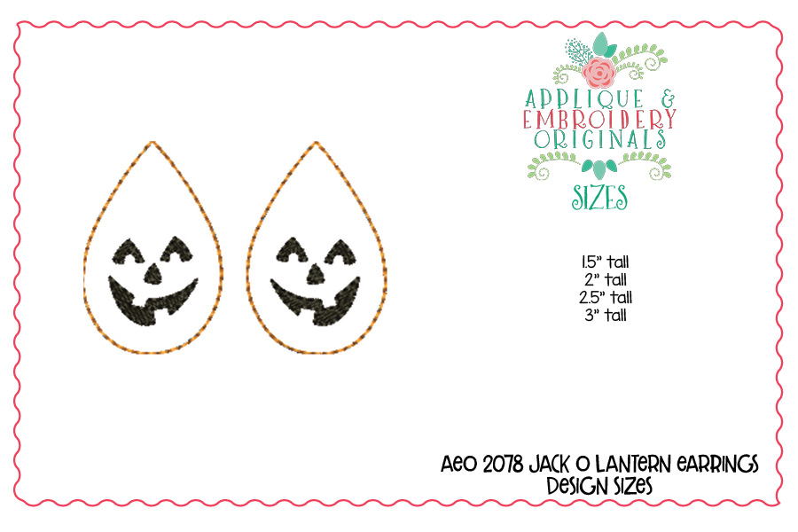 AEO 2078 Jack O Latern Face Earrings