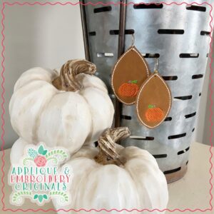 2079 Pumpkin Earrings In-The-Hoop Design