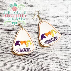 2083 Three Witches #SquadGoals Earrings In-The-Hoop Design