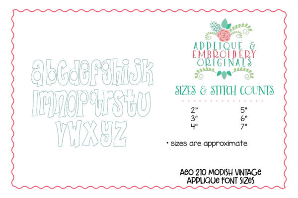 210 Modish Vintage Applique Font - Image 6