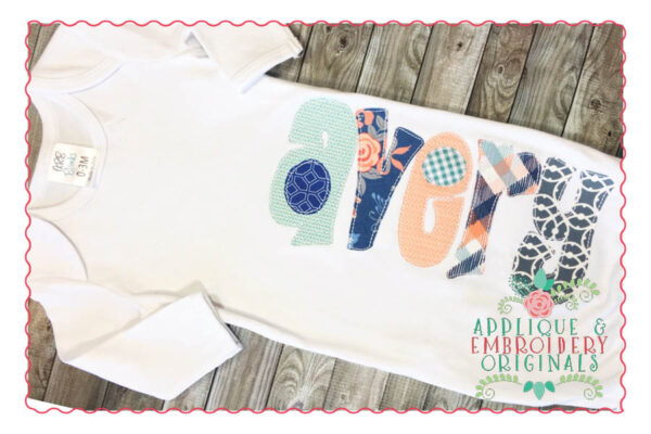 210 Modish Vintage Applique Font