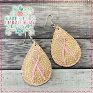 2012 Awareness Ribbon Earrings In-The-Hoop Design