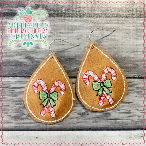 2124 Christmas Earring SET Earrings In-The-Hoop Design - Image 14