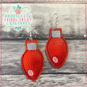 2105 Christmas Light Earrings In-The-Hoop Design