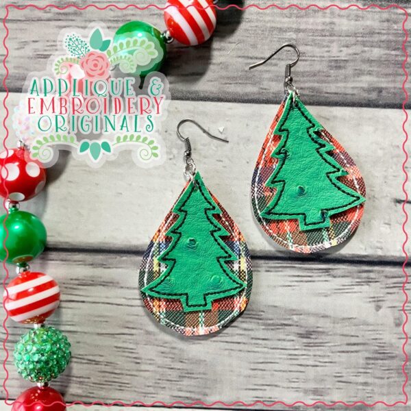 2124 Christmas Earring SET Earrings In-The-Hoop Design - Image 8