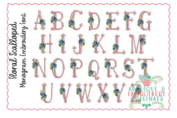 211 Floral Scallop Monogram Font - Image 3