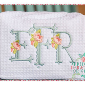 211 Floral Scallop Monogram Font