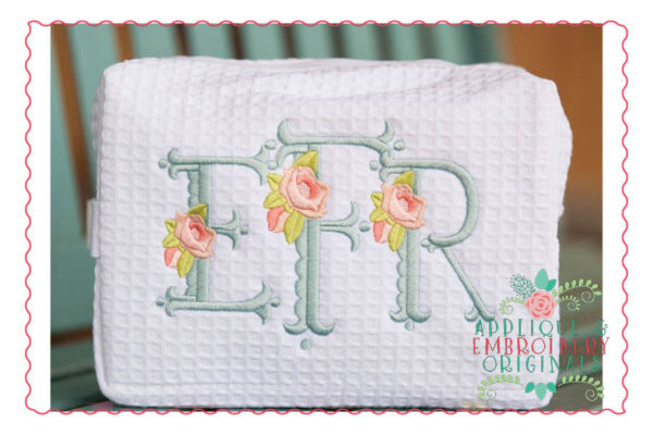 211 Floral Scallop Monogram Font