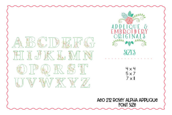 212 Rosey Alpha Monogram Applique Font - Image 6