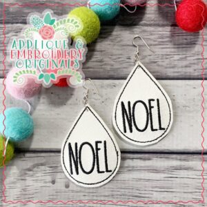2120 NOEL Earrings In-The-Hoop Design