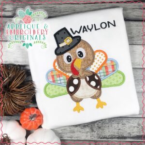 2132 Turkey Pilgrim Boy Applique Design