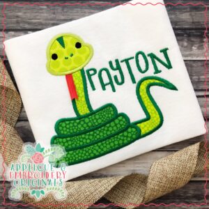 2152 Sitting Snake Applique Design