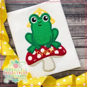 2153 Toadstool Frog Applique Design