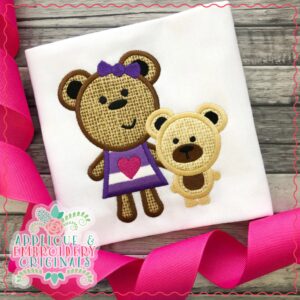 2154 Teddy Bear Mommy & Me Applique Design