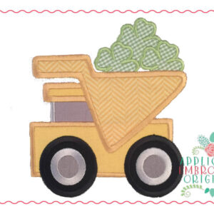 216 Dump Truck Shamrock Applique Design
