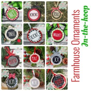 2166 Farmhouse Ornaments Set In-The-Hoop Designs