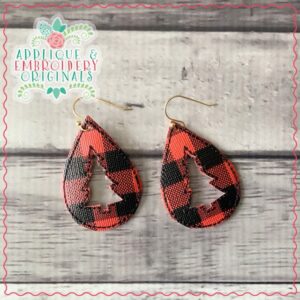 2168 Christmas Tree Earring Design