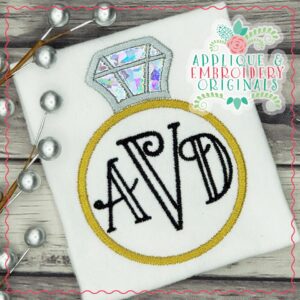 2172 Gold Ring Applique Design