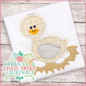 2173 Goose A Laying Applique Design