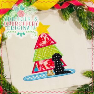 2186 Tree with Puppy All-In-One Applique Design