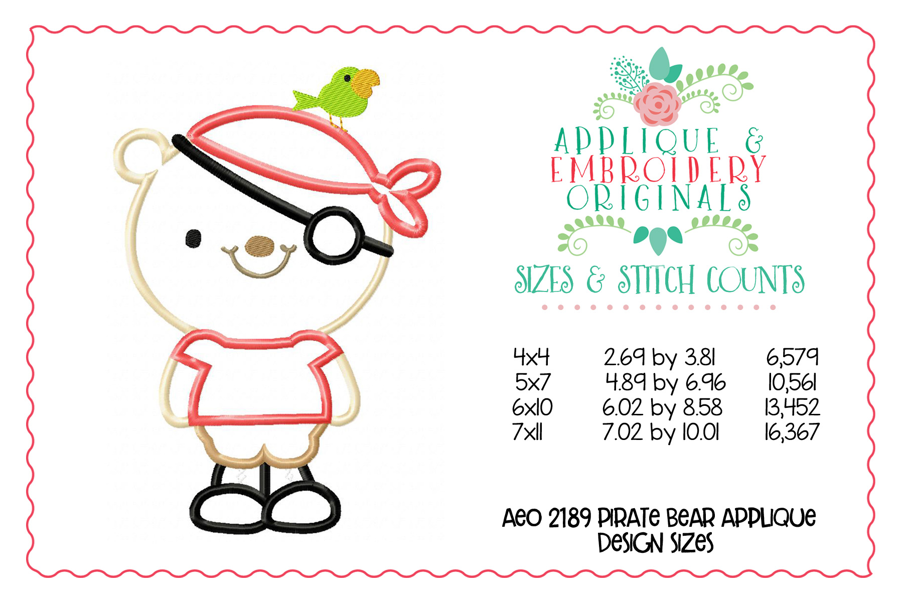 AEO 2189 Pirate Bear Sample