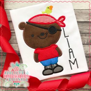 2189 Pirate Bear Applique Design