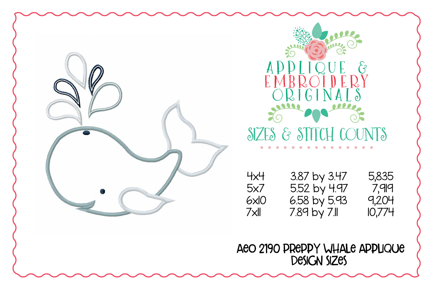 AEO 2190 Preppy Whale Sample