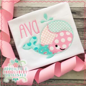 2191 Vintage Luxe Whale Applique Design