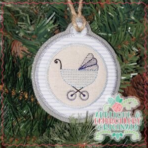 2193 Baby Carriage Ornament In-The-Hoop Designs