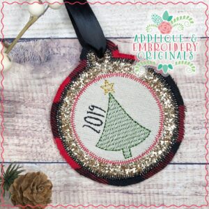 2196 Christmas Tree Ornament In-The-Hoop Designs