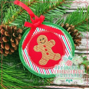 2198 Gingerbread Man Ornament In-The-Hoop Designs