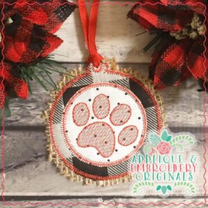 2217 Paw Print Ornament In-The-Hoop Designs