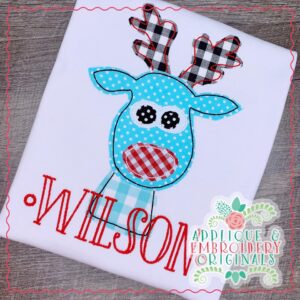 2221 Reindeer Simple Stitch Applique Design