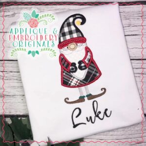 2251 Gnome Folded Hands Applique Design