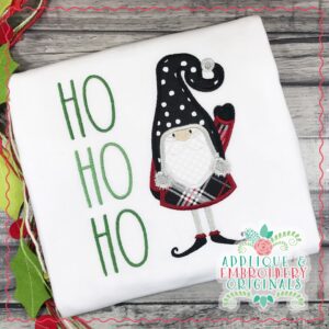 2253 Gnome Waving Applique Design