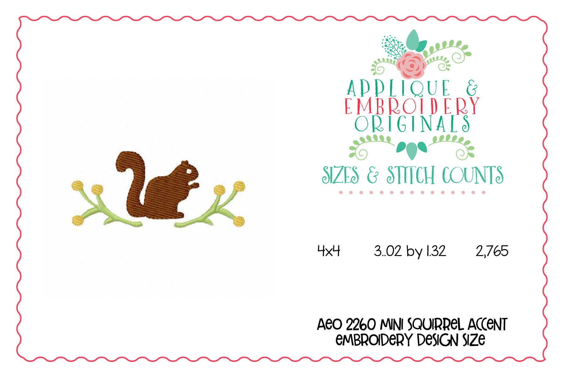 AEO 2260 Mini Squirrel Accent Sample