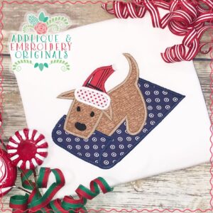 2279 Puppy on Sled Applique Design