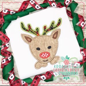 2285 Deer Peeker Boy Applique Design