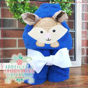 2287 Fox Boy Hooded Towel Design