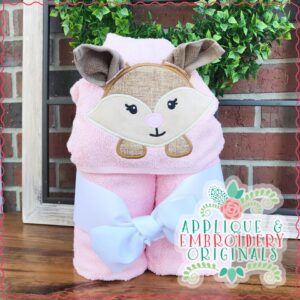 2288 Fox Girl Hooded Towel Design