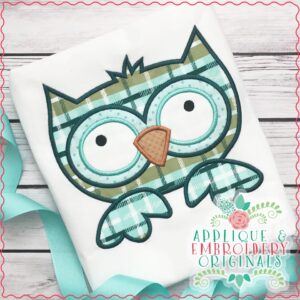 2293 Owl Peeker Applique Design