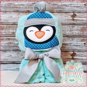 2294 Penguin Boy Hooded Towel Design