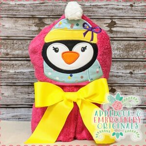 2295 Penguin Girl Hooded Towel Design
