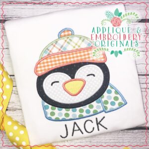 2296 Penguin Boy Peeker Applique Design
