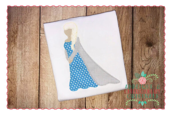 230 Aqua Snow Cold Princess Simple Stitch Applique Design